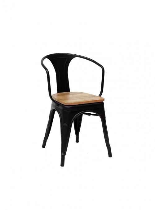 Silla Bolton Color Negro Mate Con Brazo Con Asiento De Madera5dc1c4902259f662.jpg