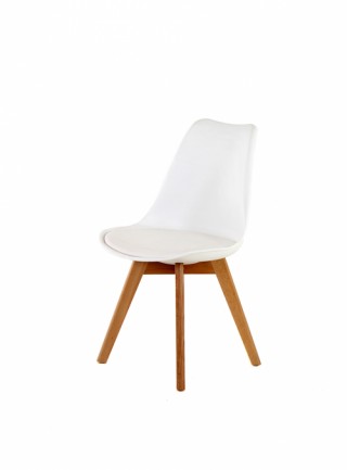 Silla Catarina Blanca Cojin En Color Blanco
