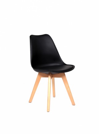 Silla Catarina Negra Cojin En Color Negro
