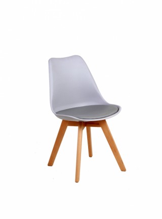 Silla Catarina Gris Cojin En Color Gris