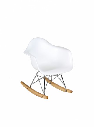 Silla Berlín Kids Mecedora Con Descansabrazos Color Blanco